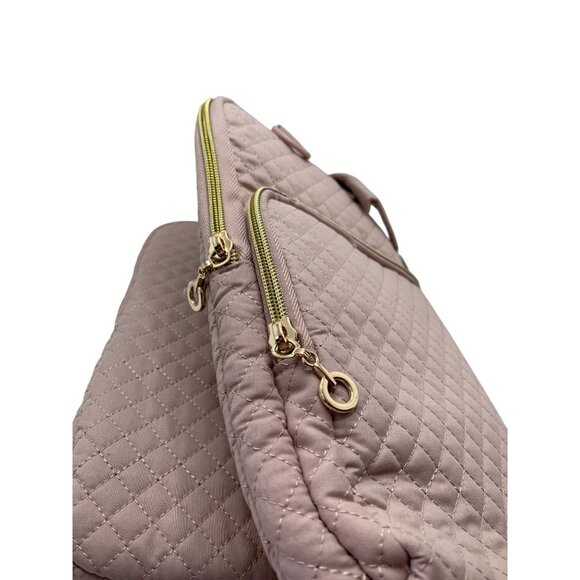 Bagsmart Quilted Laptop Bag 17.3 Inch With Zipper Compartments & Handles - Picture 4 of 4